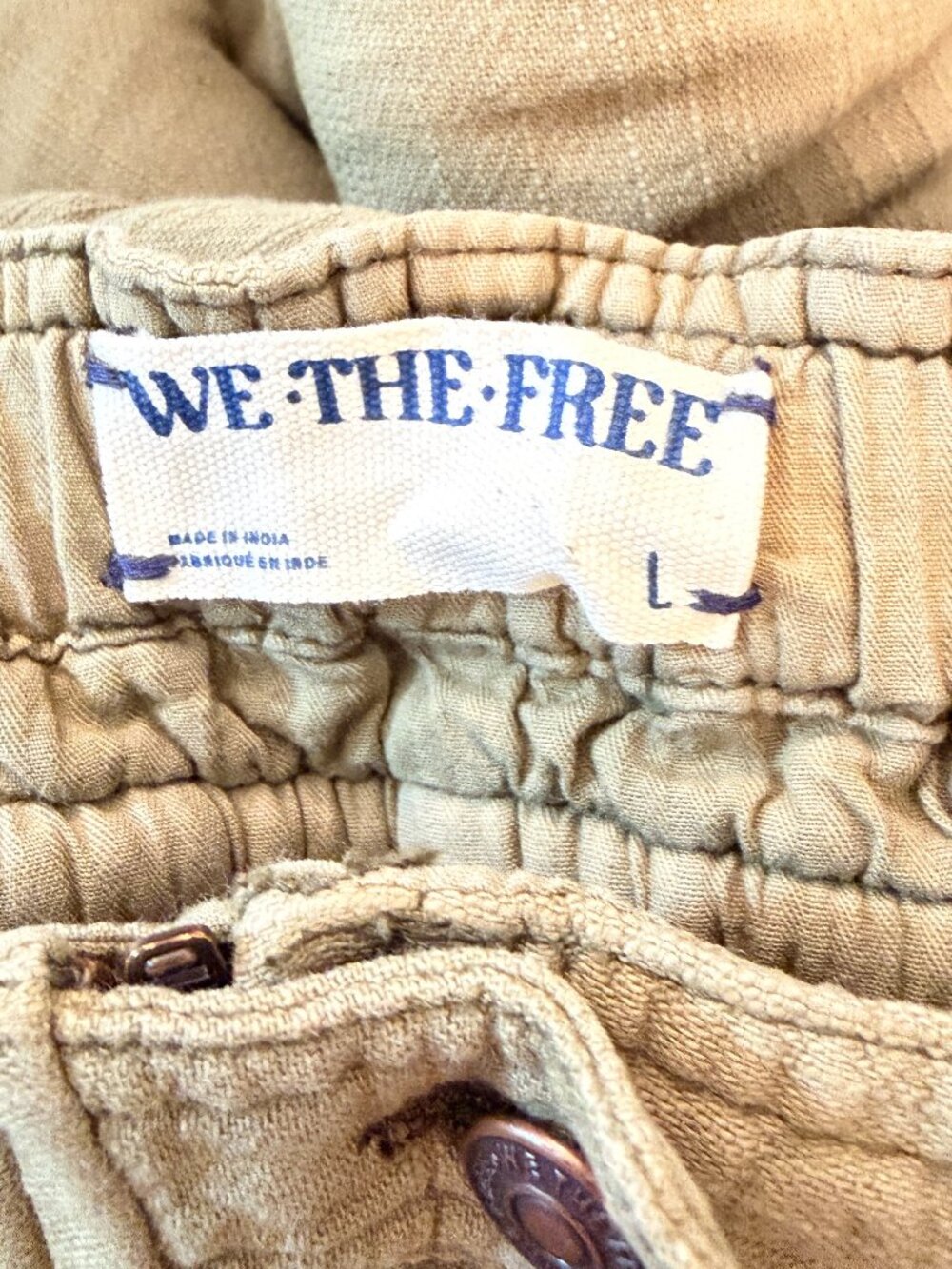 We The Free (Free People) Women's Park Ave Pull-On Cargo Pants - Large - NWOT - Picture 13 of 15